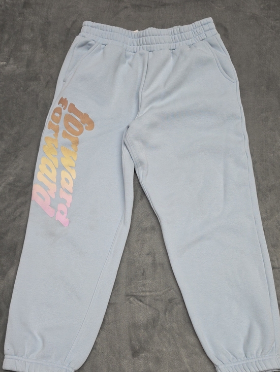 Fabletics Pants - Fabletics Light Blue Joggers with Ombre Script Sz MED